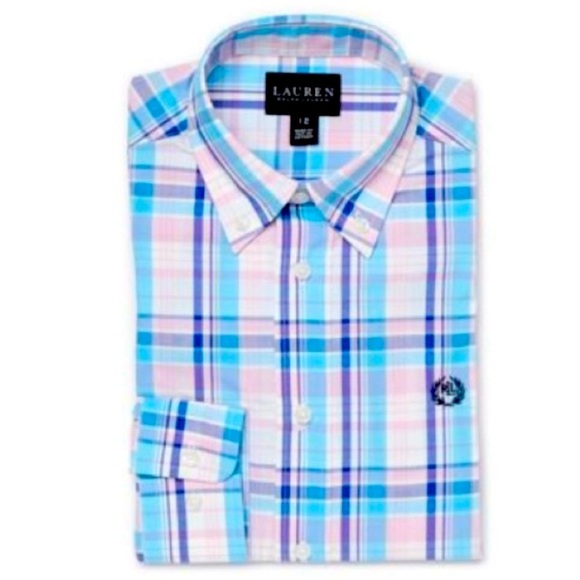 Lauren Ralph Lauren Big Boys Classic Fit Dress Shirts button up 16 - Picture 2 of 7